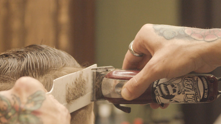 Inside El Patron barbershop